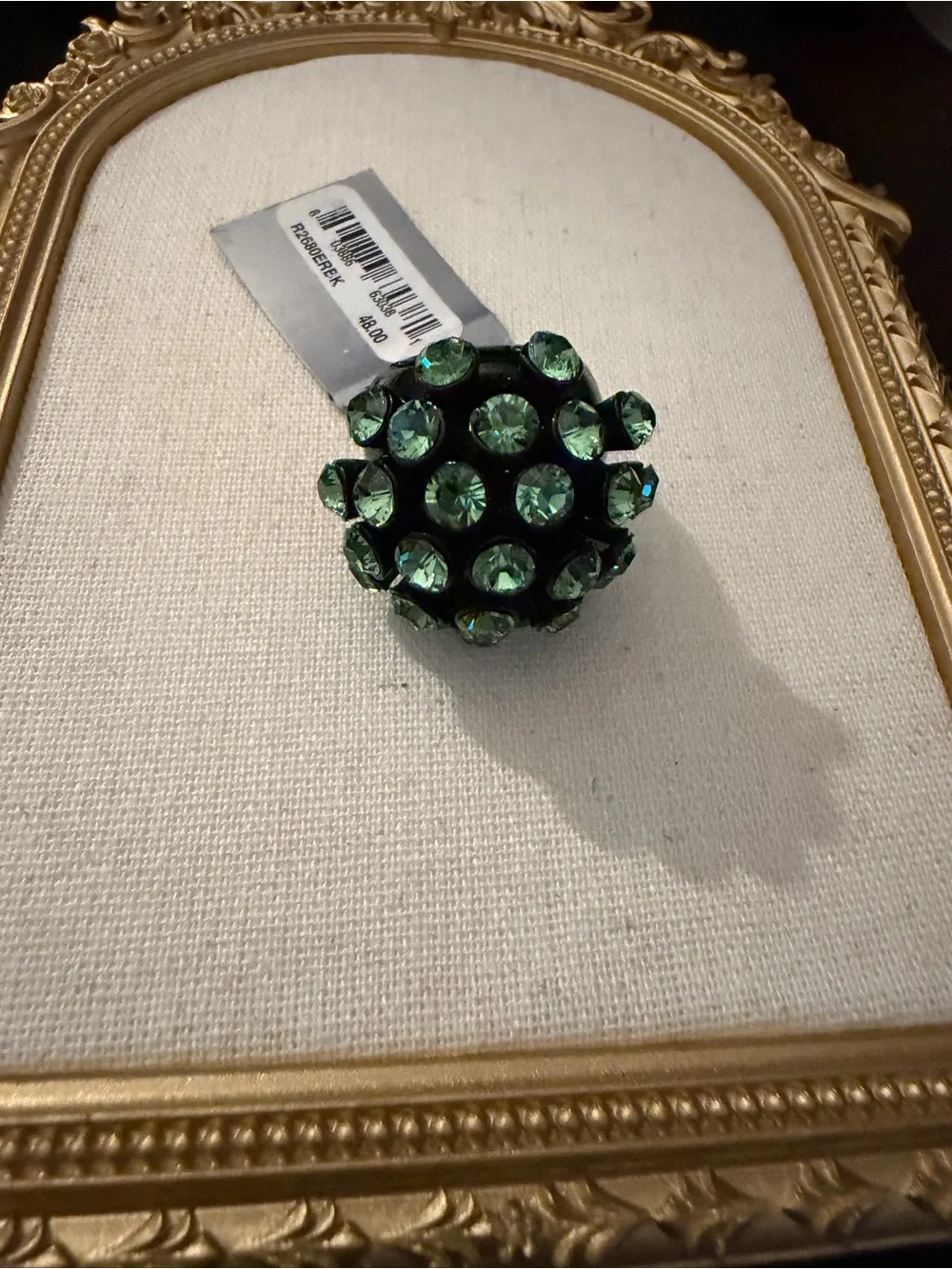 Green Crystal Cluster Statement Ring - Women Accessories stretchy band